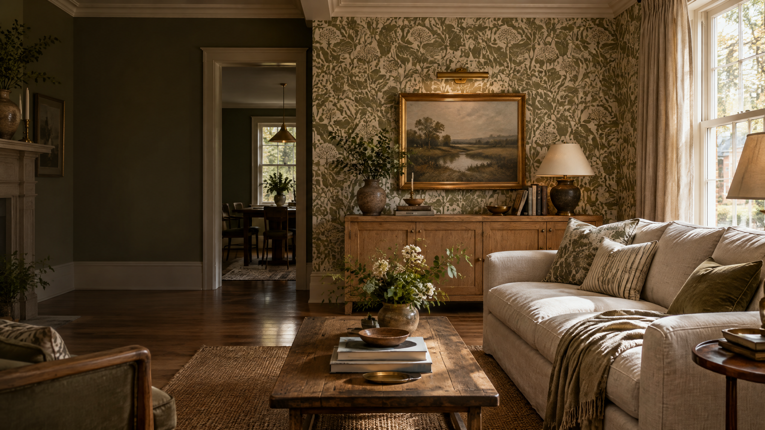 Platinum interior featuring professionally installed luxury wallpaper by Milwaukee Platinum